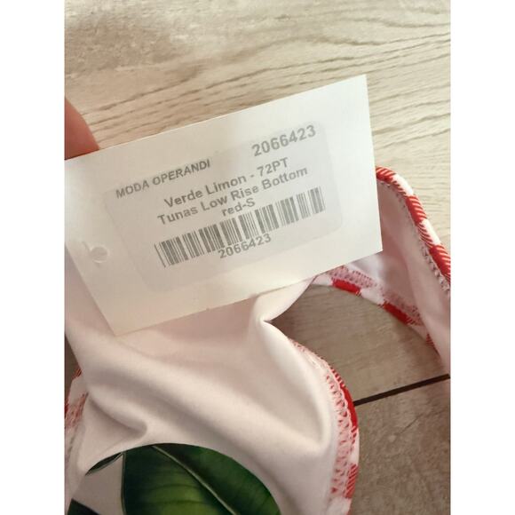 Verdelimon Santa Cruz Off-The-Soulder Top/ Low Rise Bottom Bikini Set Size S - Picture 8 of 11